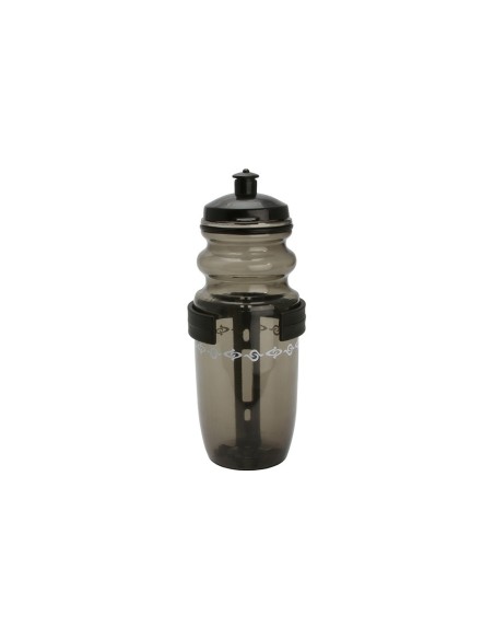 Water Bottle with PVC Cage 18oz Black.